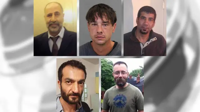 به ترتیب از بالا چپ: مجید کیهان؛ دین لیزوویک، سروش محمودی، سلیم اسن و اندرو کینزمن