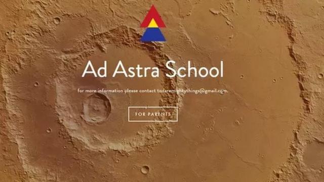 Propaganda da escola Ad Astra na internet