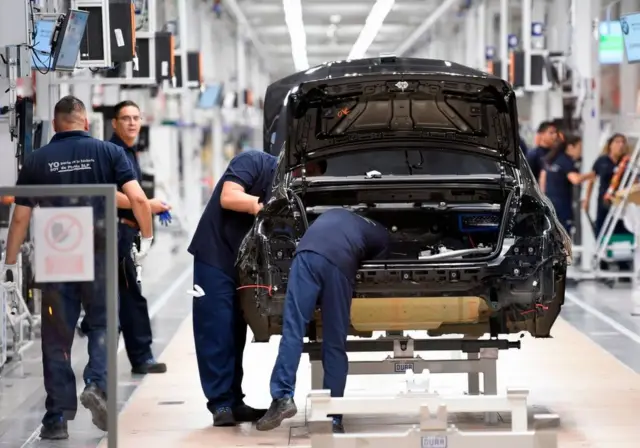 Una fábrica de autos en México