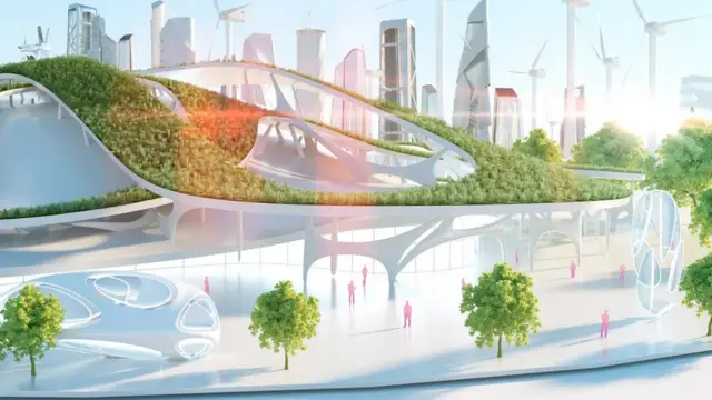 द लाईन सारखे प्रकल्प हे एकाच छताखाली राहून आणि काम करून आनंदी राहणाऱ्यांची कल्पना करून तयार करण्यात येतायत.