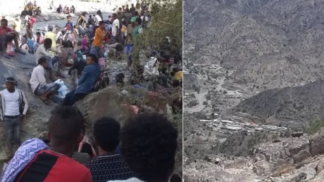 ኣብ ሞንጎ ስዑድ ዓረብን የመንን ኣብ ዝርከብ ዶብ፡ ኣብ ሞንጎ ክልተ ዓረር ዝነበሩ ስደተኛታት