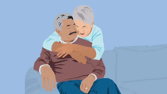 ਦੋ ਲੋਕ ਗਲੇ ਮਿਲਦੇ ਹੋਏ