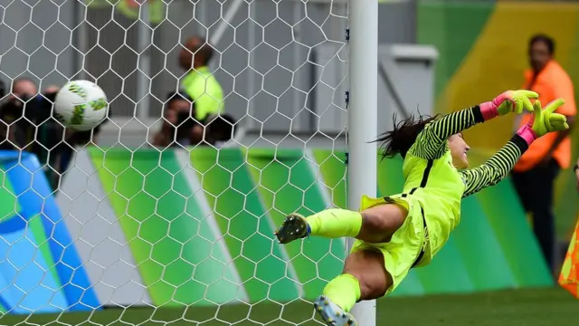 Hope Solo no ataja el penal frente a Suecia