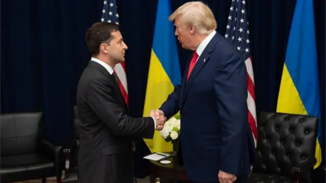 Onyeisiala Trump na Onyeisiala Volodymyr Zelensky nke Ukraine