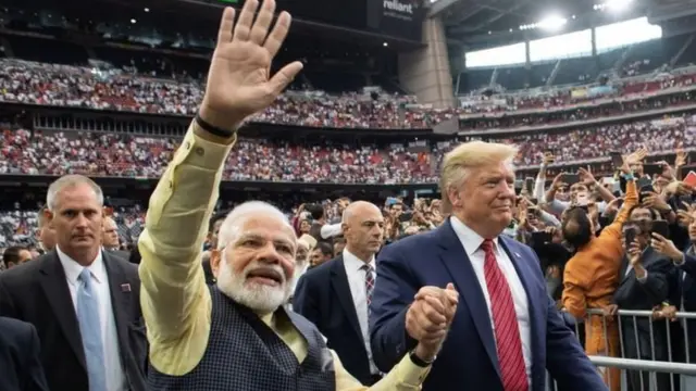 ডোনাল্ড ট্রাম্পের সঙ্গে নরেন্দ্র মোদি।