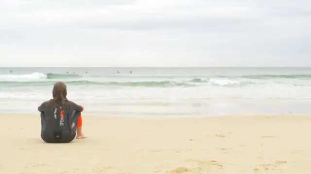 Maria at the beach