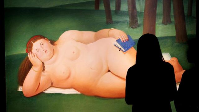 La pintura 'Desnudo reclinado con libro'