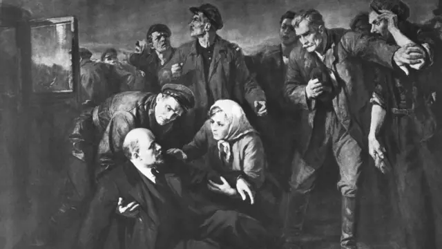 Картина советского художника Петра Белоусова "Покушение на Ленина"