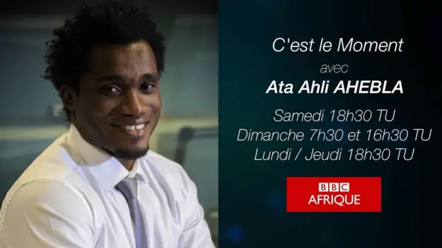 Ata Ahli Ahebla présente l'émission "C'est le moment" sur BBC Afrique