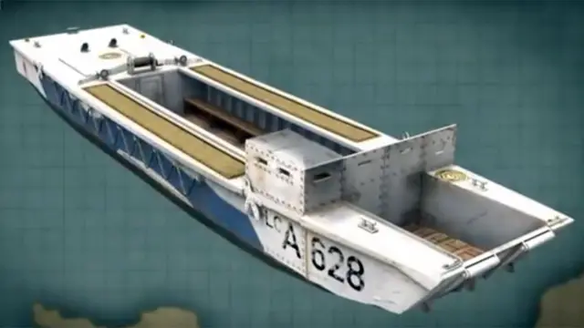 Ilustración de una lancha de desembarco Assault (LCA)