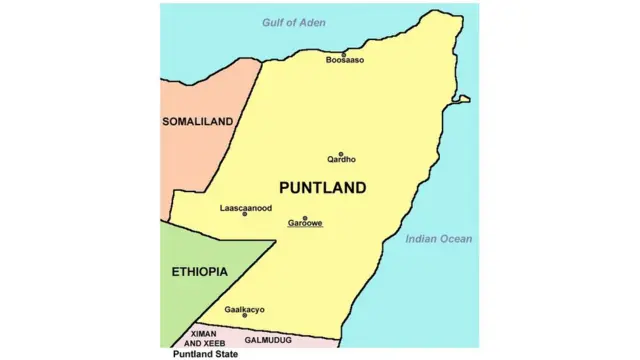 Ramani ya Jimbo la Puntland