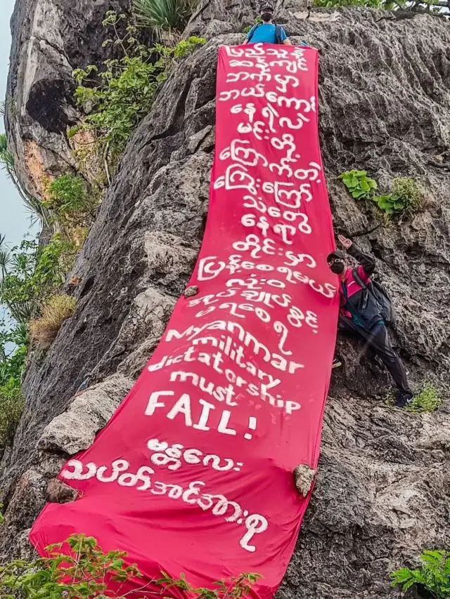 ဆိုရှယ်မီဒီယာမှာတွေ့ရတဲ့ မြလိပ်တောင်သပိတ် ဓာတ်ပုံ