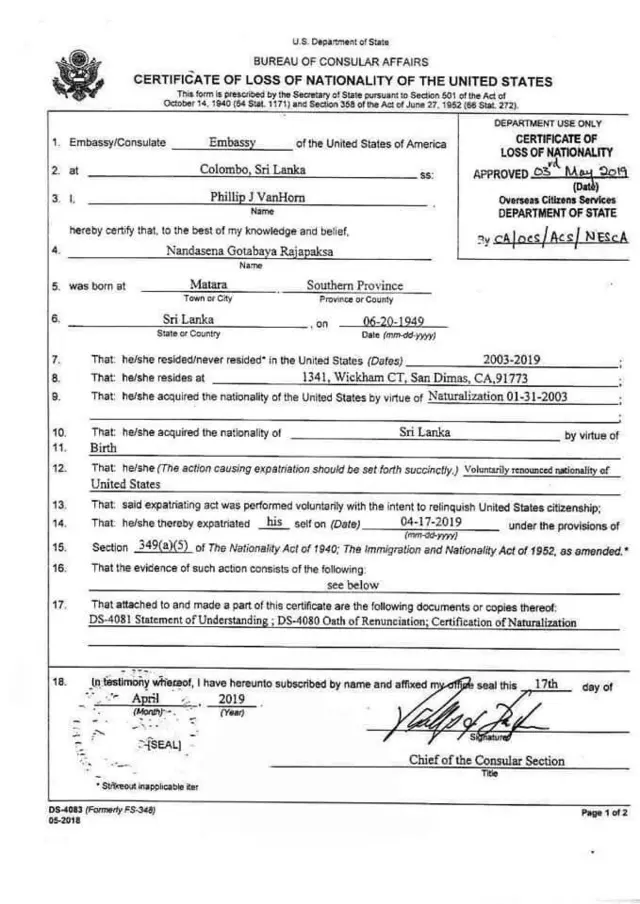 GOTABAYA RAJAPAKSA'S MEDIA UNIT