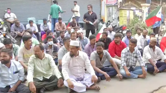 पीएफ़आई पर एनआईए की छापेमारी के ख़िलाफ़ चेन्नई में प्रदर्शन