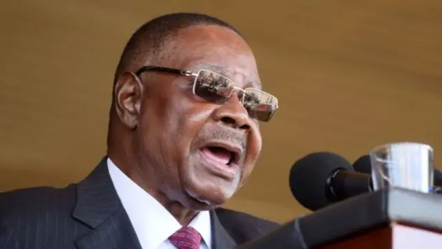Outgoing Presido Peter Mutharika