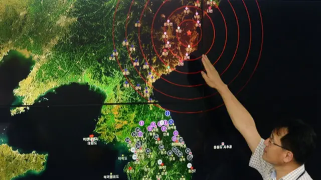 5차 핵실험: 2016년 9월 9일 북한 핵실험 직후 함경북도 길주군 인근지역에서 규모 5.0의 지진 발생
