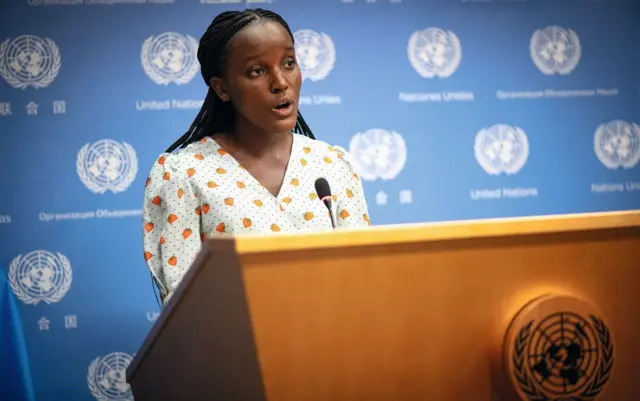 Vanessa Nakate s'exprime à la tribune des Nations Unies