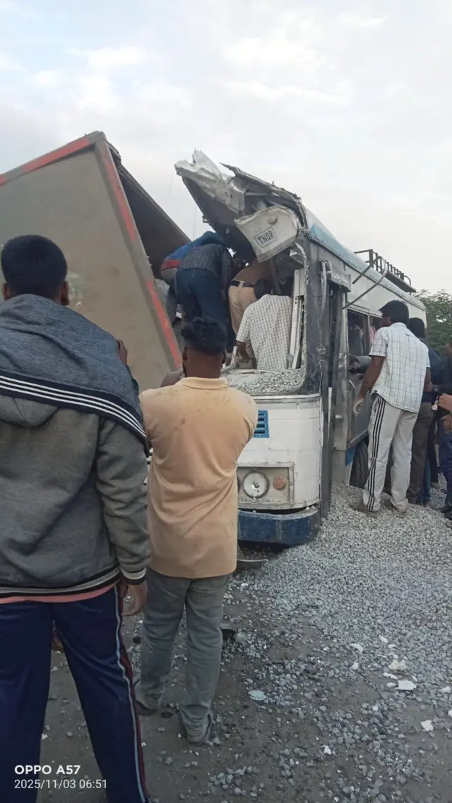 బస్సు టిప్పర్ ప్రమాదం, చేవెళ్ల