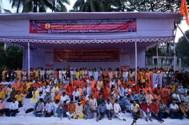 আট দফা দাবিতে প্রায় তিন মাস ধরে আন্দোলনে সনাতনী জোট