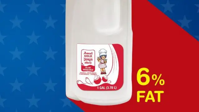 भारत में अमूल गोल्ड दूध में 6 फ़ीसदी फ़ैट होता है