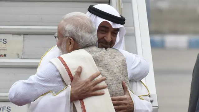 पीएम मोदी और यूएई के राष्ट्रपति शेख़ मोहम्मद बिन ज़ायेद अल नाहयान