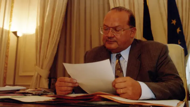 Primer ministro belga Jean-Luc Dehaene