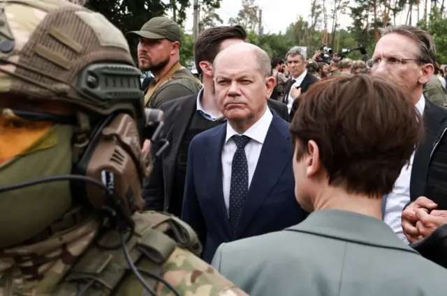 Олаф Шольц в Ірпені