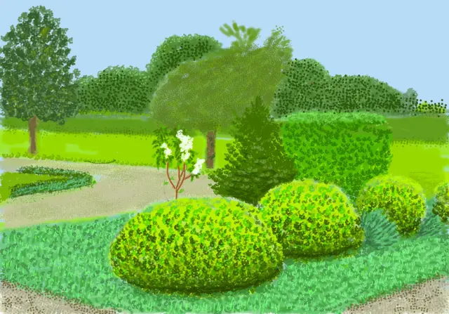 Cuadro en iPad No. 259, 24 de abril 2020 © David Hockney