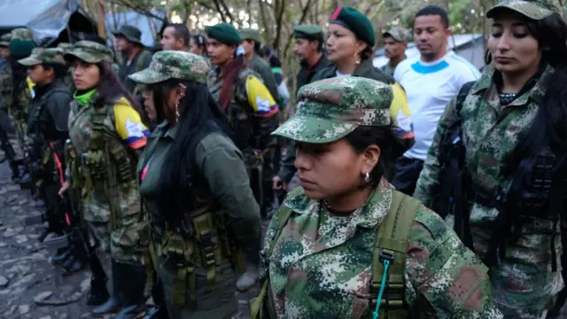 Campamento de desmovilización de las FARC.