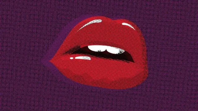 Un dibujo de unos labios