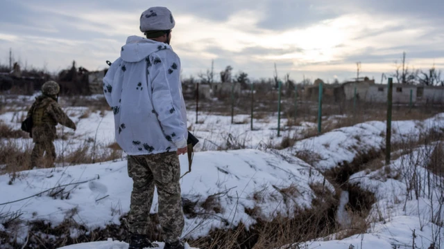 Binh sĩ Ukraine vào mùa đông