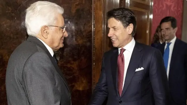 Sergio Mattarella y Conte