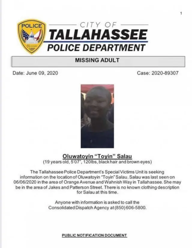Tallahassee Police Department public notice