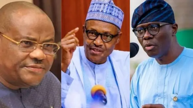 Buhari, Wike and San Olu