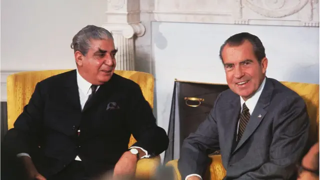 امریکی صدر نکسن اور پاکستان کے فوجی سربراہ یحیٰ خان