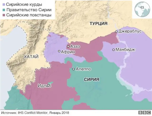 Карта Сирии