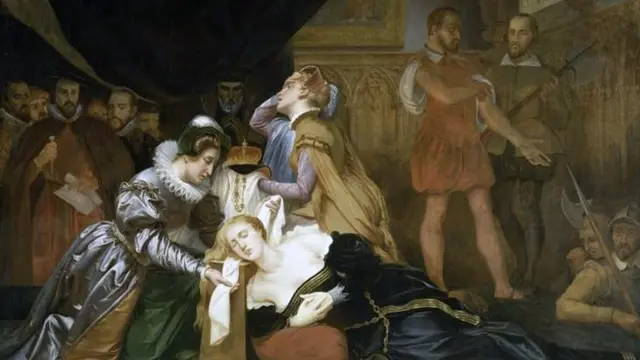 Казнь Марии Стюарт. Фрагмент картины Абеля де Пюжоля