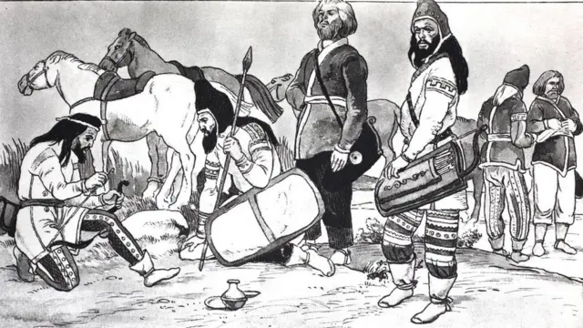 சிதியர்களின் கவச ஆடையை பிரதிபலிக்கும் ஓவியம்