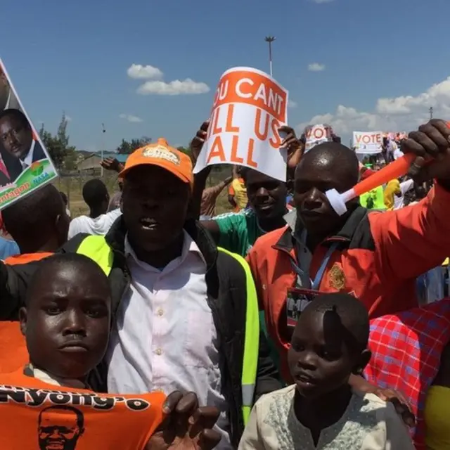 Vijana wakiandamana Kisumu