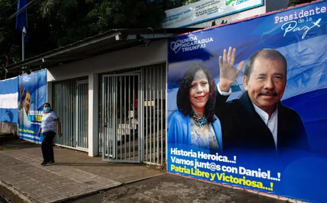 Carteles sandinistas de las últimas elecciones de 2021