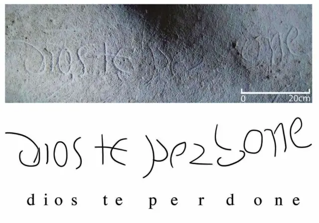 Inscripción en la cueva 18