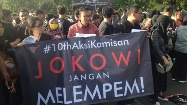 Aksi mendukung HAM