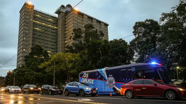 Оцепленные здания в Мельбурне