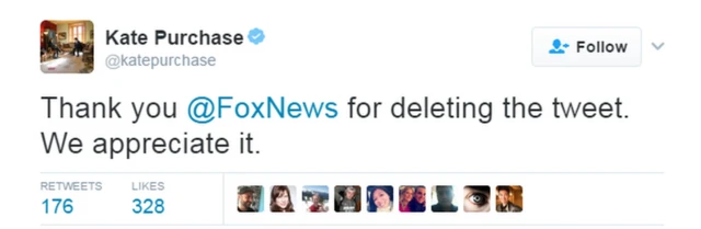 Tweet from Kate Purchase