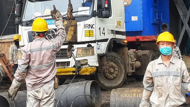 印尼莫羅瓦利某中資鎳工廠工地(資料圖片)