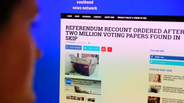 เว็บไซต์ข่าวปลอมในช่วงประชามติในอังกฤษ