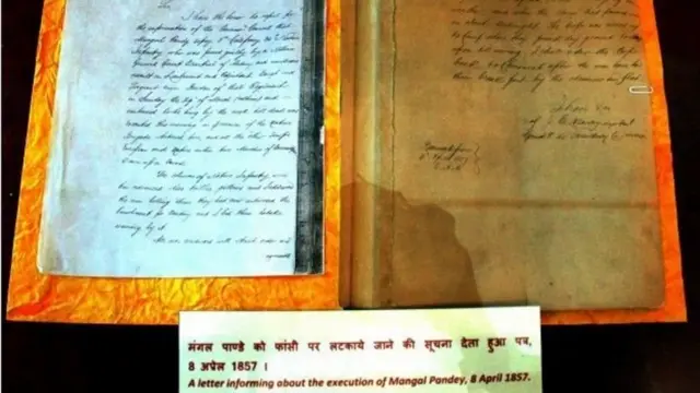மங்கல் பாண்டேவின் தண்டனையை நிறைவேற்றும்படி எழுதப்பட்ட கடிதம்