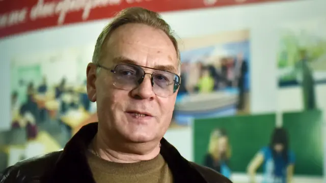 ABAKAN, RUSSIA - NOVEMBER 11, 2018: Abakan Mayor Nikolai Bulakin visits a polling station in Abakan to vote in the second round of the 2018 gubernatorial election in the Republic of Khakassia, the only candidate being Valentin Konovalov from the Russian Federation Communist Party (KPRF) who needs to poll more than 50% of the vote to win. Alexander Kolbasov/TASS (Photo by Alexander Kolbasov\TASS via Getty Images)