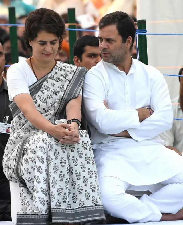 راہل گاندھی اور پرینکا گاندھی