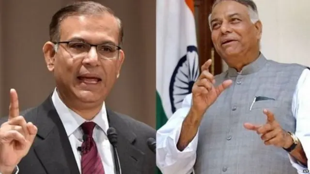 जयंत सिन्हा (बाएं) यशवंत सिन्हा के बेटे